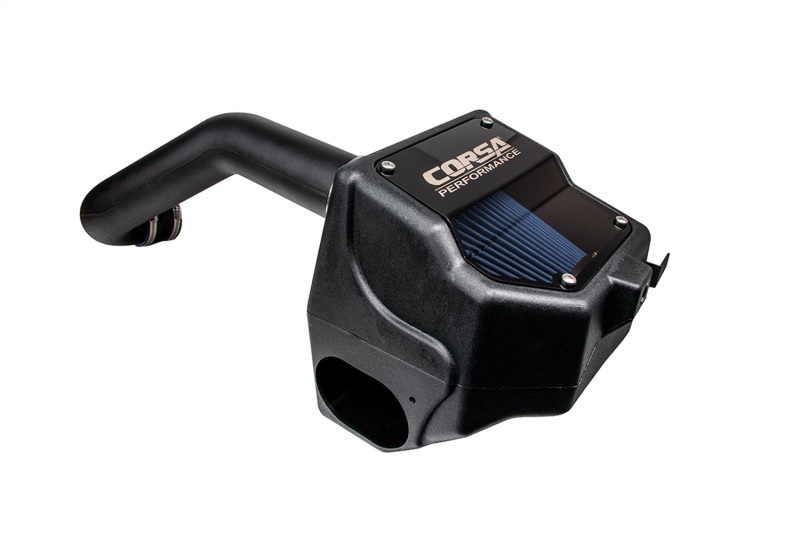 Ford F150 Performance Air Intake - CORSA Performance - MaxFlow 5 Oiled Filter + Carbon Fiber Rain Guard - Black - `21-`25